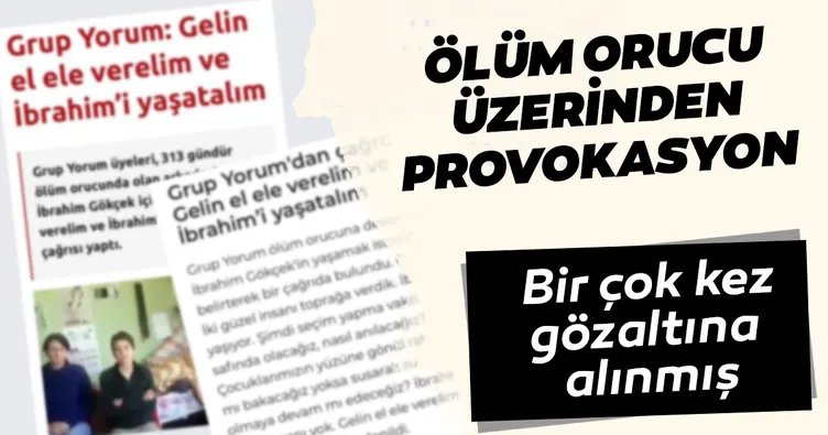 Ölüm orucu üzerinden provokasyon