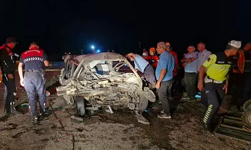 Karaman’da feci kaza! İki otomobil kafa kafaya çarpıştı: 1 ölü, 1 yaralı #karaman