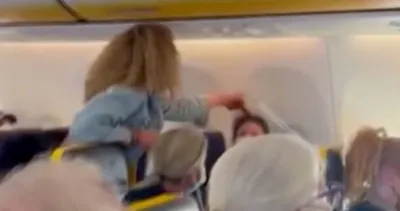 Uçakta kadın yolcuya maske saldırısı!
