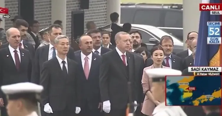 Cumhurbaşkanı Erdoğan Güney Kore’de ulusal mezarlığı ziyaret etti