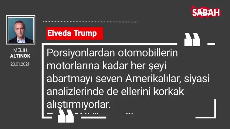 Melih Altınok | Elveda Trump
