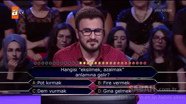 Kim Milyoner Olmak İster? 770. Bölüm tüm soru ve cevapları