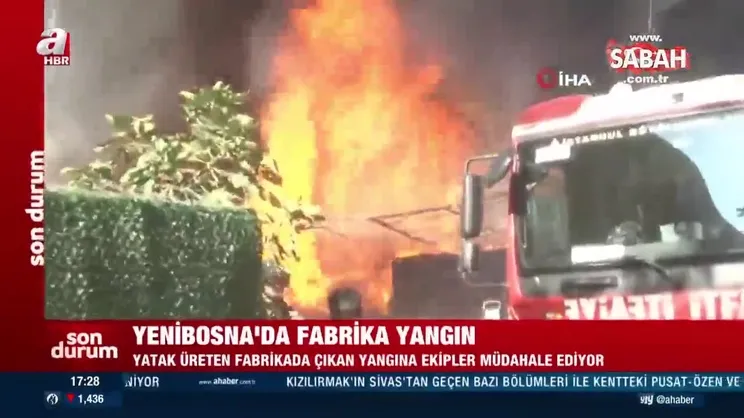 Son dakika: Yenibosna'da fabrika yangını | Video