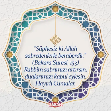 Rabbim, bu mübarek günün hürmetine kalbimize genişlik, ömrümüze bereket, dertlerimize deva nasip eylesin. Hayırlı Cumalar.