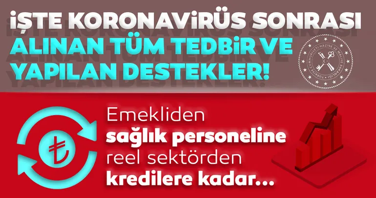 Emekliden sağlık personeline, reel sektörden kredilere kadar... İşte koronavirüs sonrası yapılan tüm destekler