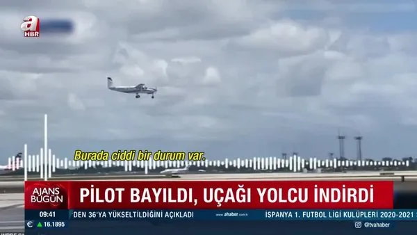 ABD'de pilotu bayılan uçak, deneyimsiz yolcu tarafından havalimanına indirildi | Video