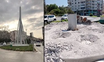 Büyükşehir ekipleri yıktı... Tek Vücut Anıtı yerle bir oldu