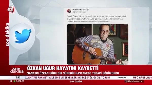 SON DAKİKA: Usta sanatçı Özkan Uğur'dan acı haber geldi! Özkan Uğur hayatını kaybetti | Video
