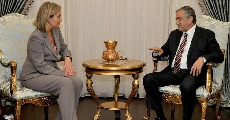 KKTC Cumhurbaşkanı Akıncı, Mogherini ile görüştü
