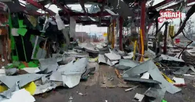 Rusya’nın Stoyanka’da vurduğu akaryakıt istasyonu harabeye döndü | Video