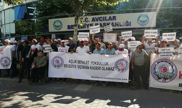 Avcılar Belediyesi önünde işçi eylemi