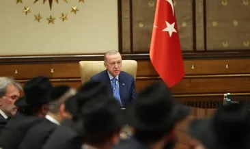 Başkan Erdoğan, Türk Yahudi Toplumu ve İslam Ülkeleri Hahamlar İttifakı üyelerini kabul etti #istanbul