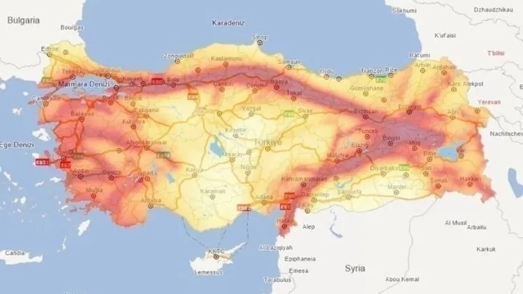DOĞU ANADOLU FAY HATTI DEPREM RİSK HARİTASI 2023 | AFAD ile Doğu Anadolu fay hattı üzerinde bulunan riskli iller ve ilçeler