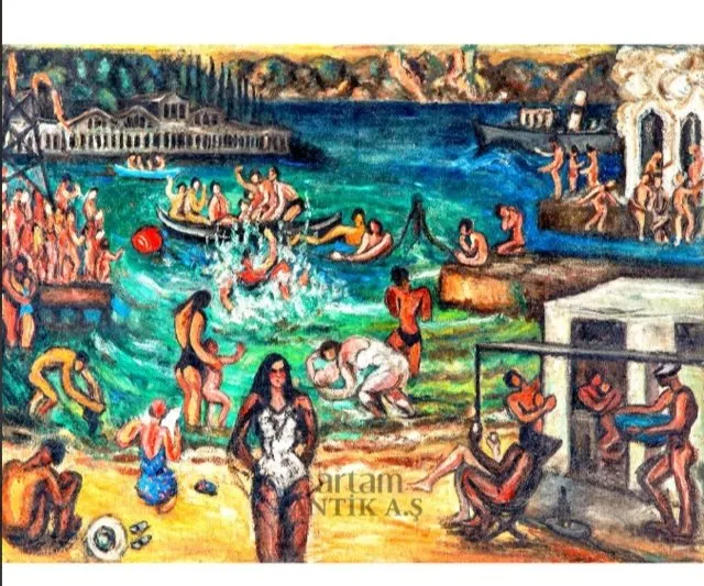 Fahrel Nisa Zeid’in ‘Plaj’ tablosu 725 bin liraya satıldı