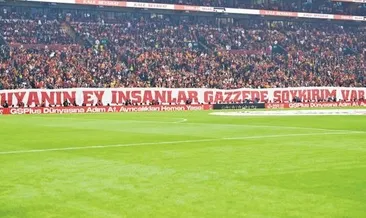 Taraftarlardan Gazze mesajı