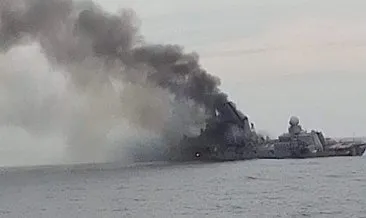 Son dakika | Moskova kruvazör gemisi böyle battı! İşte ilk görüntüler...