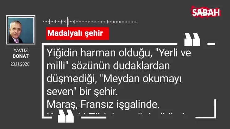 Yavuz Donat 'Madalyalı şehir'