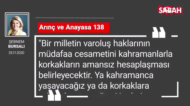 Şebnem Bursalı 'Arınç ve Anayasa 138'