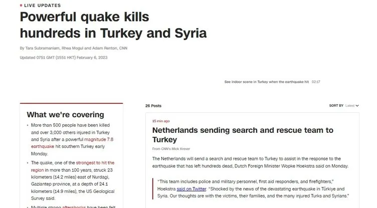 Türkiye'yi yasa boğan deprem dünyanın manşetlerinde! Hepsi tek bir noktaya dikkat çekti