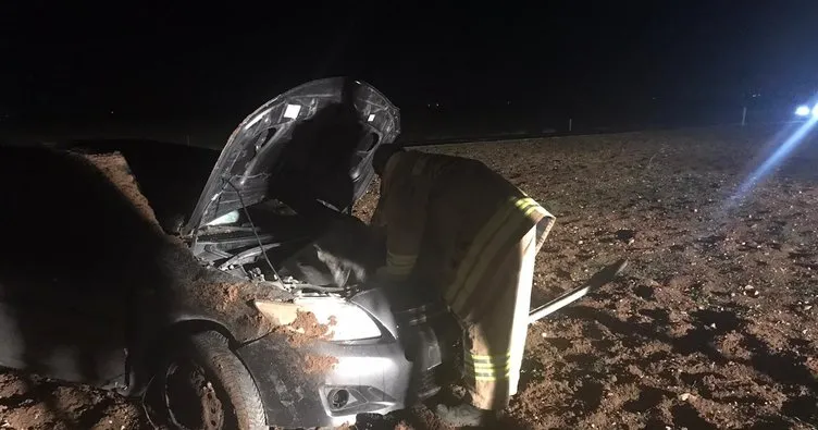 Nusaybin’de takla atan otomobil şoförünü ölümden emniyet kemeri kurtardı