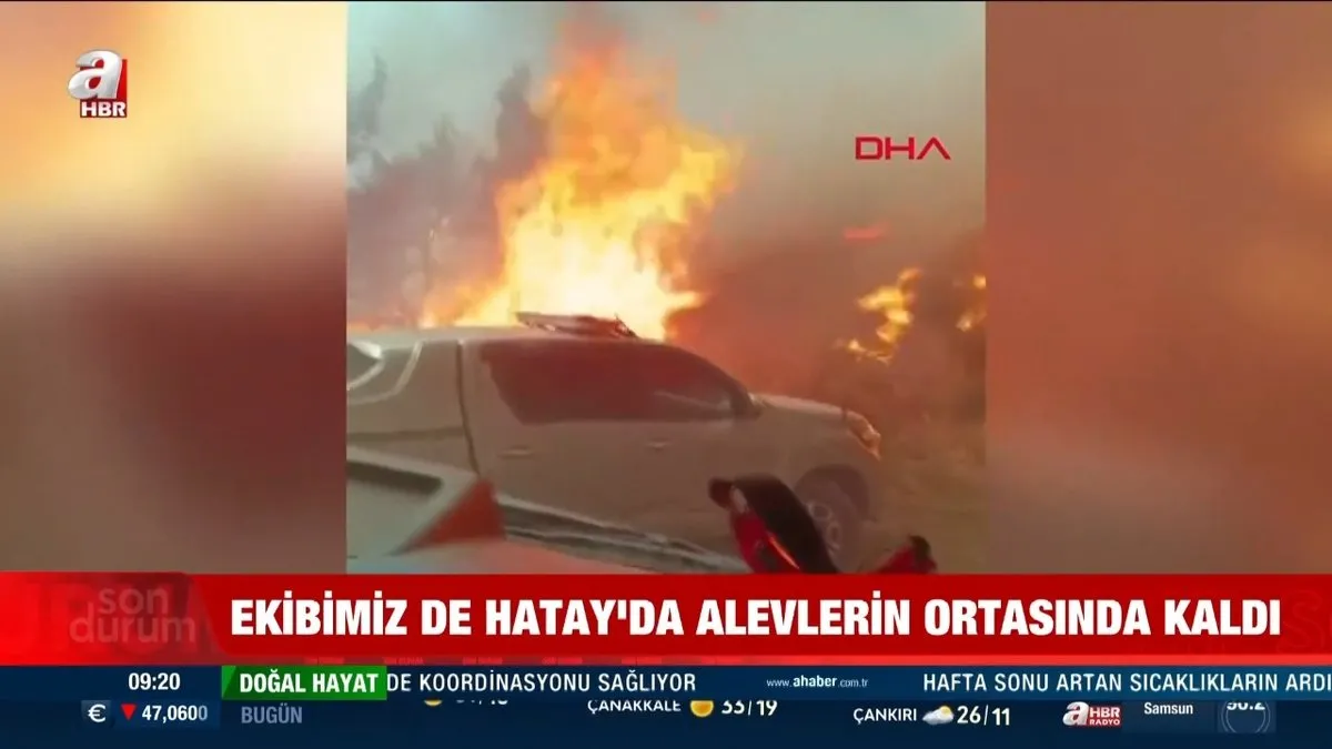 A Haber muhabiri alevler arasında kaldı