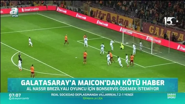 Brezilyalı Maicon'dan Galatasaray'a kötü haber