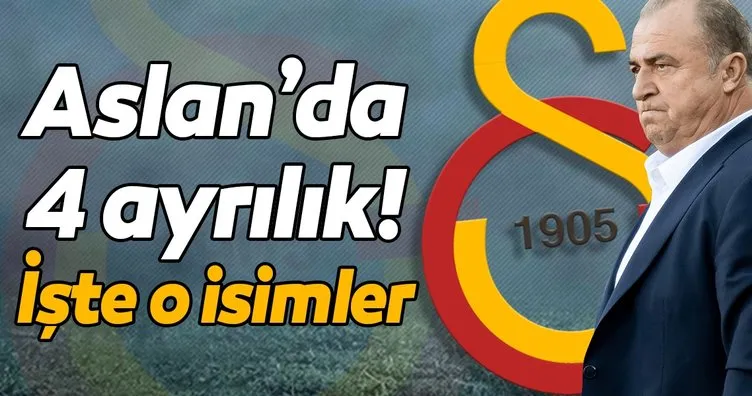 Son dakika: Galatasaray’da 4 ayrılık birden!