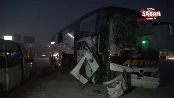 Şanlıurfa'dan İstanbul'a giden yolcu otobüsü Aksaray'da kamyonla çarpıştı!  4 yaralı | Video