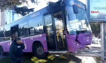 Ataşehir’de halk otobüsü kaza yaptı! Kazada bir yolcu yaralandı