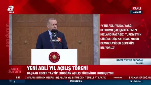 Son dakika! Başkan Erdoğan'dan Adli Yıl Açılış Töreni’nde önemli açıklamalar: Yeni yargı paketi için kolları sıvadık | Video