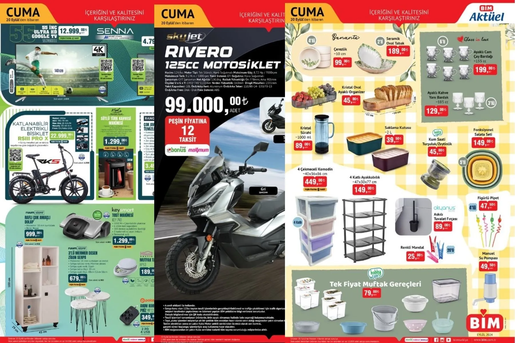 İNDİRİM! BİM AKTÜEL 19-20 EYLÜL 2024 KATALOĞU BURADA: BİM'de bu hafta neler var? Motosiklet, matkap, valiz, ayakkabılık...