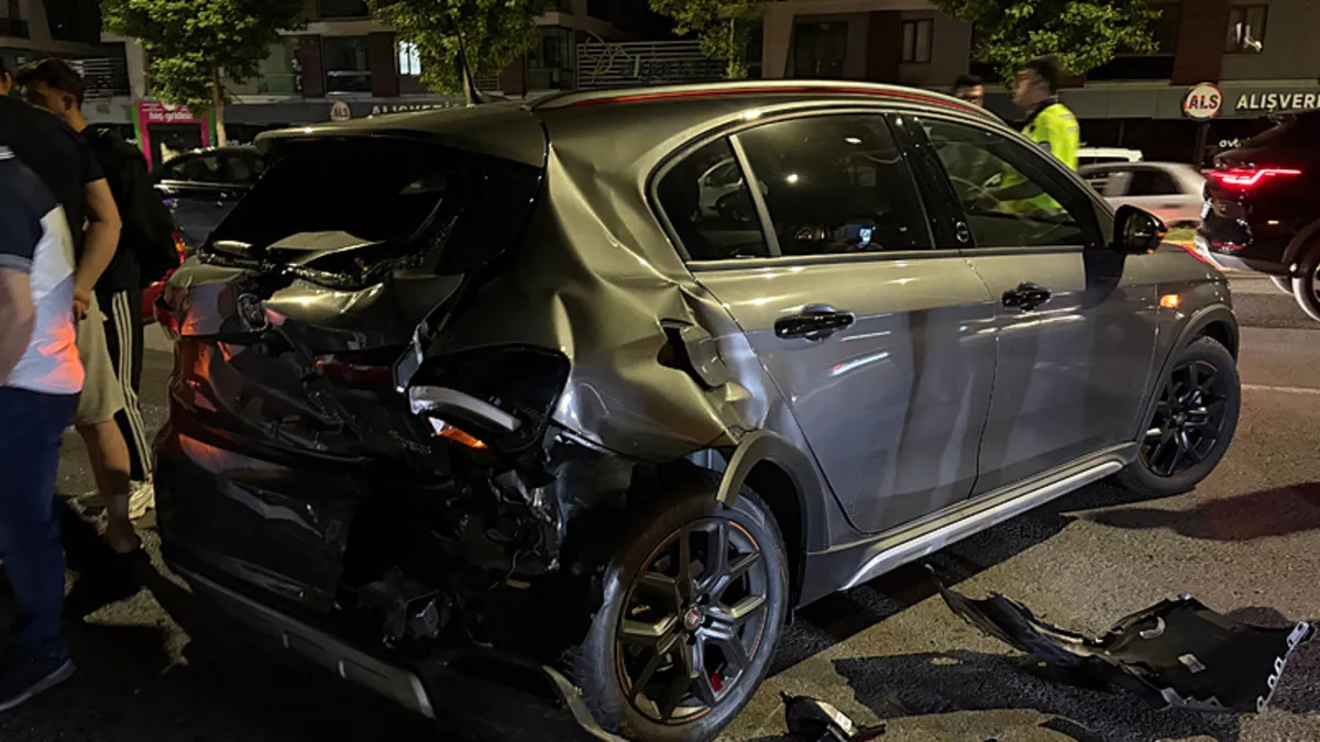 Çorum’da zincirleme trafik kazasında iki kişi yaralandı