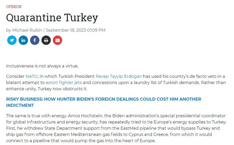 ABD’li FETÖ tetikçisi Michael Rubin boş durmuyor… Türkiye hazımsızlığı bunu da söyletti: Denklemden çıkarın!