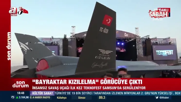 Kızılelma, TEKNOFEST KARADENİZ'de ilk kez sergilendi! 2023'te göklerde olacak | Video