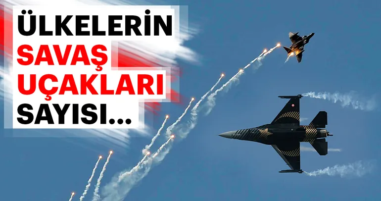 Hangi ülkenin ne kadar savaş uçağı var? İşte ülkelerin savaş uçakları sayısı...