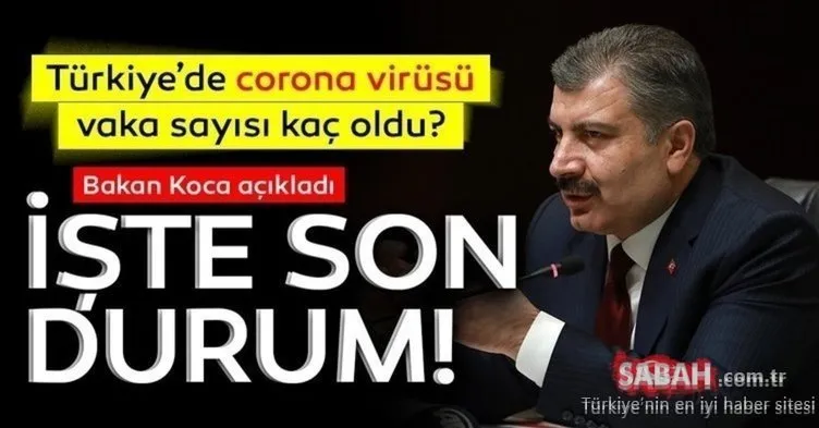 Bakan Koca’dan son dakika: 3 Temmuz Türkiye corona virüsü vaka sayısı kaç oldu? Bugün Türkiye corona virüsü vaka, ölü ve iyileşen sayısı son durum!
