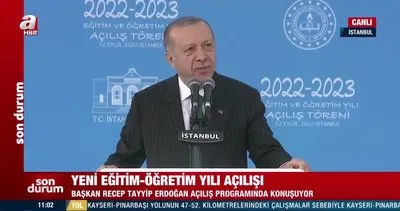 Başkan Erdoğan ilk ders zilini çaldı | Video