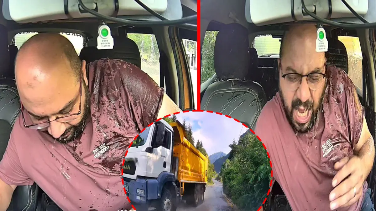 Artvin'de faciadan kıl payı dönüldü! Çamurlu su taksinin içine böyle doldu: O anlar kamerada