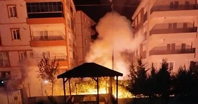 Elektrik direğinde çıkan yangın yer altına ulaşınca patlamaya neden oldu #kirikkale