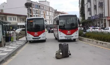 Yolun ortasında unutulan valiz paniğe neden oldu #bolu Yolun ortasında unutulan valiz paniğe neden oldu #bolu