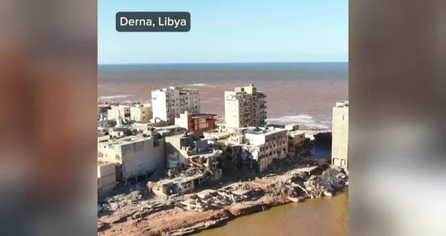 Libya Kızılayı, sel sonrası oluşan enkazı böyle görüntüledi Libya Kızılayı, sel sonrası oluşan enkazı böyle görüntüledi