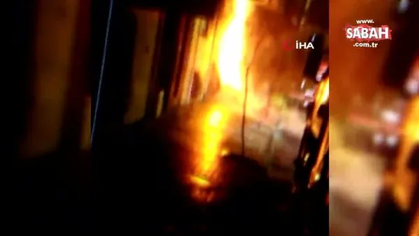İstanbul Bağcılar’da korkutan doğalgaz yangını