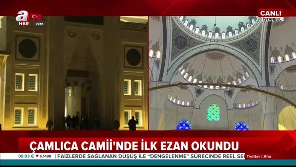 Çamlıca Camii ilk ezan okunarak açıldı!