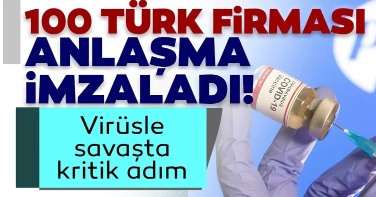 SON DAKİKA HABERİ | Corona virüs ile savaşta kritik adım! 100 Türk firması anlaşma imzaladı