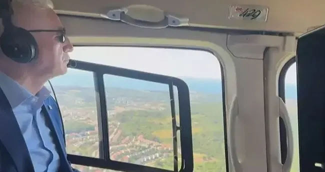 İstanbul Valisi Davut Gül, bayram trafiğini havadan denetledi