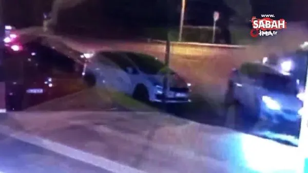 Alkollü sürücü 3 aracı biçerek beton büze çarptı: 3 kişinin yaralandığı feci kaza kamerada | Video