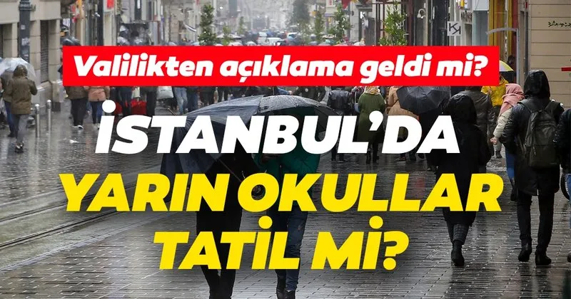Istanbul Da Bugun 9 Ocak Okullar Tatil Mi Istanbul Valiligi Nden Son Dakika Kar Tatili Aciklamasi Geldi Mi Iste Ayrintilar En Son Haber