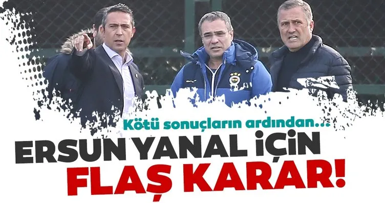 Fenerbahçe’de Ersun Yanal’la yollar ayrılıyor! Beşiktaş maçını kaybederse...
