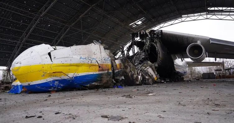 Rusya tarafından vurulan dünyanın en büyük uçağı Antonov SABAH tarafından görüntülendi