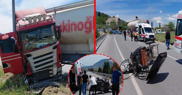 Manisa’da acı kaza! TIR elektrikli bisiklete çarptı: Aynı aileden 1 ölü 4 yaralı